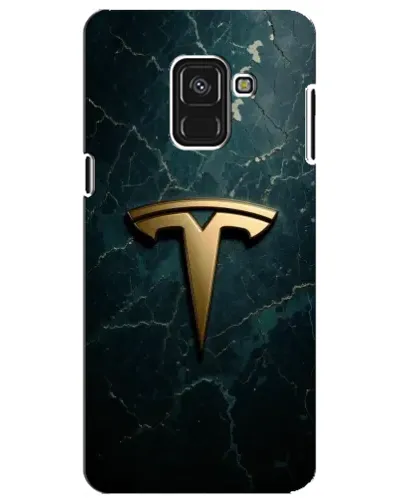 Чохол для Samsung Galaxy A8 Plus 2018 (A730F) з картинкою «Мармурова Tesla Gold»