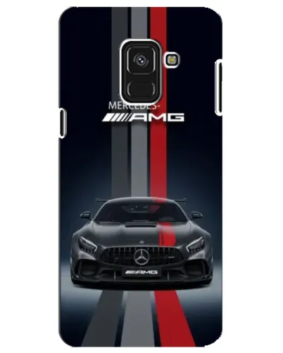 Чохол для Samsung Galaxy A8 Plus 2018 (A730F) з картинкою «Mercedes — білий карбон»