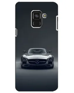Чохол для Samsung Galaxy A8 Plus 2018 (A730F) з картинкою «Mercedes на чорному»
