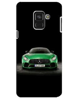 Чохол для Samsung Galaxy A8 Plus 2018 (A730F) з картинкою «Mercedes — неоновий лого»