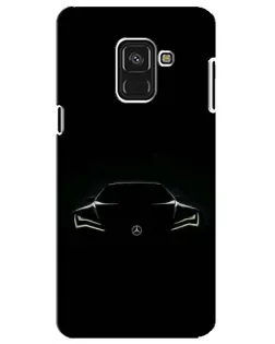 Чохол для Samsung Galaxy A8 Plus 2018 (A730F) з картинкою «Mercedes — силует авто»