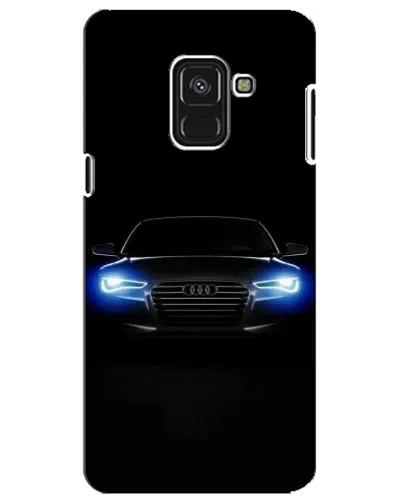 Чехол для Samsung Galaxy A8 Plus 2018 (A730F) с картинкой «Audi в неоне»