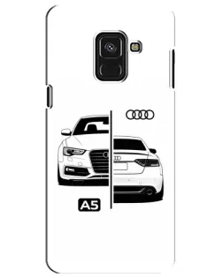 Чехол для Samsung Galaxy A8 Plus 2018 (A730F) с картинкой «Audi — контрастный дизайн»