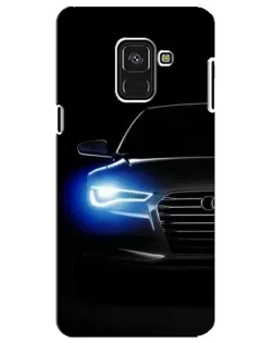 Чехол для Samsung Galaxy A8 Plus 2018 (A730F) с картинкой «Неоновый взгляд Audi»