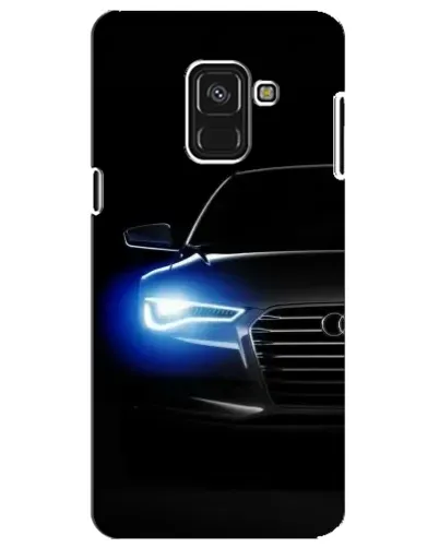 Чехол для Samsung Galaxy A8 Plus 2018 (A730F) с картинкой «Неоновый взгляд Audi»