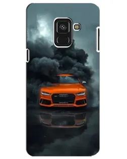 Чехол для Samsung Galaxy A8 Plus 2018 (A730F) с картинкой «Audi в облаках дыма»
