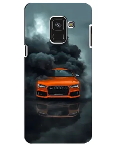 Чехол для Samsung Galaxy A8 Plus 2018 (A730F) с картинкой «Audi в облаках дыма»