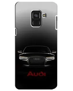 Чехол для Samsung Galaxy A8 Plus 2018 (A730F) с картинкой «Audi — градиентный контур»