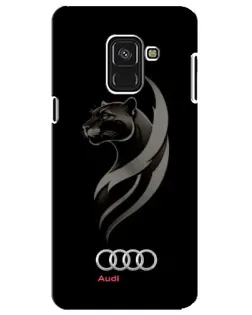 Чехол для Samsung Galaxy A8 Plus 2018 (A730F) с картинкой «Графика — пантера и Audi»