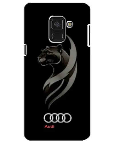 Чехол для Samsung Galaxy A8 Plus 2018 (A730F) с картинкой «Графика — пантера и Audi»