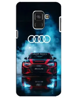 Чехол для Samsung Galaxy A8 Plus 2018 (A730F) с картинкой «Audi Sport — неон»