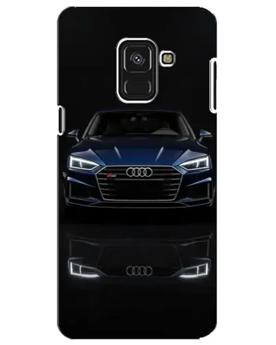 Чехол для Samsung Galaxy A8 Plus 2018 (A730F) с картинкой «Audi — ночное отражение»
