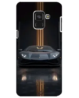 Чохол для Samsung Galaxy A8 Plus 2018 (A730F) з картинкою «Lamborghini золоті лінії»