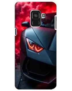 Чохол для Samsung Galaxy A8 Plus 2018 (A730F) з картинкою «Lamborghini червоне сяйво»