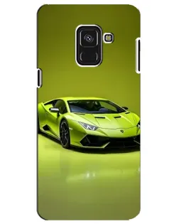 Чохол для Samsung Galaxy A8 Plus 2018 (A730F) з картинкою «Салатовий Lamborghini Huracan»