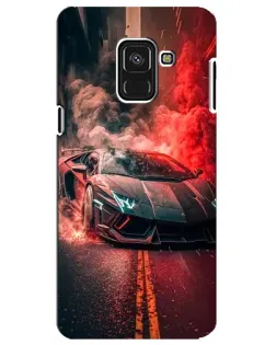 Чохол для Samsung Galaxy A8 Plus 2018 (A730F) з картинкою «Lamborghini червоний дим»