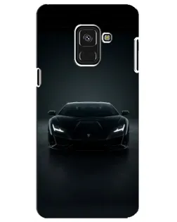Чохол для Samsung Galaxy A8 Plus 2018 (A730F) з картинкою «Чорний Lamborghini Aventador»