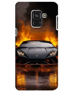 Чохол для Samsung Galaxy A8 Plus 2018 (A730F) з картинкою «Lamborghini у вогні»