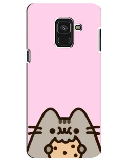Чехол для Samsung Galaxy A8 Plus 2018 (A730F) с картинкой «Pusheen и печенье» Чехол для Samsung Galaxy A8 Plus 2018 (A730F) с картинкой «Pusheen и печенье»