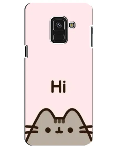 Чехол для Samsung Galaxy A8 Plus 2018 (A730F) с картинкой «Пушин говорит Hi»