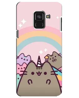Чехол для Samsung Galaxy A8 Plus 2018 (A730F) с картинкой «Единорог Pusheen»