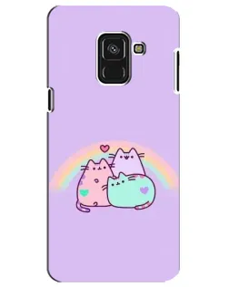 Чехол для Samsung Galaxy A8 Plus 2018 (A730F) с картинкой «Радужные Пушины»