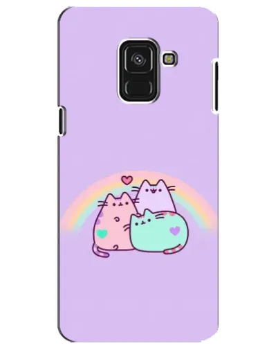 Чехол для Samsung Galaxy A8 Plus 2018 (A730F) с картинкой «Радужные Пушины»