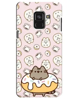 Чехол для Samsung Galaxy A8 Plus 2018 (A730F) с картинкой «Пушин на пончике»