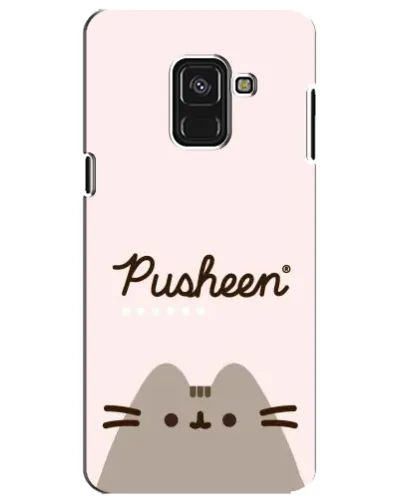 Чехол для Samsung Galaxy A8 Plus 2018 (A730F) с картинкой «Pusheen логотип»