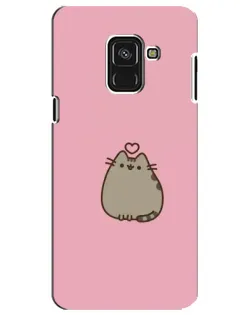 Чехол для Samsung Galaxy A8 Plus 2018 (A730F) с картинкой «Pusheen сердце»