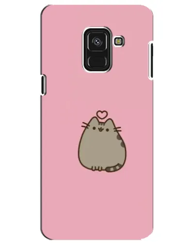Чехол для Samsung Galaxy A8 Plus 2018 (A730F) с картинкой «Pusheen сердце»