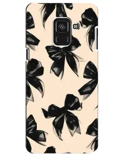 Чехол для Samsung Galaxy A8 Plus 2018 (A730F) с картинкой «Паттерн черные банты»