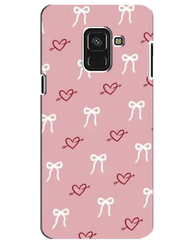 Чехол для Samsung Galaxy A8 Plus 2018 (A730F) с картинкой «Сердца и банты» Чехол для Samsung Galaxy A8 Plus 2018 (A730F) с картинкой «Сердца и банты»