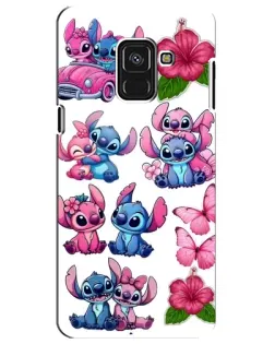 Чохол для Samsung Galaxy A8 Plus 2018 (A730F) з картинкою «Стікери Stitch та Angel»