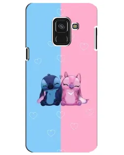 Чохол для Samsung Galaxy A8 Plus 2018 (A730F) з картинкою «Stitch та Angel Love»