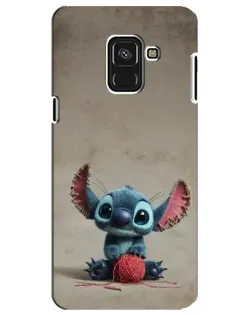 Чохол для Samsung Galaxy A8 Plus 2018 (A730F) з картинкою «Стіч на чоричневому фоні»