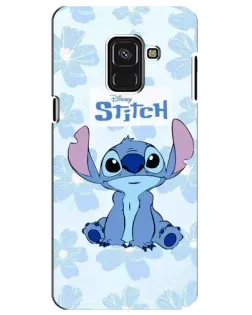 Чохол для Samsung Galaxy A8 Plus 2018 (A730F) з картинкою «Stitch серед квітів»