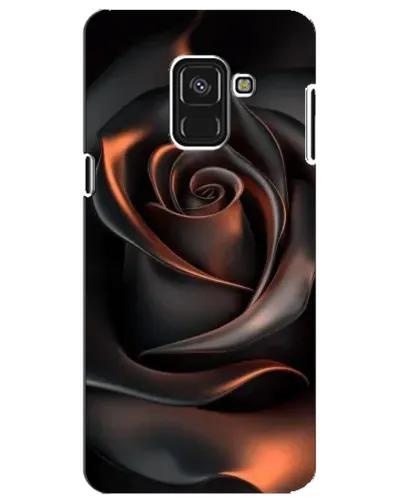 Чехол для Samsung Galaxy A8 Plus 2018 (A730F) с картинкой «Шелковая черная роза»