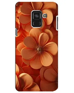 Чохол для Samsung Galaxy A8 Plus 2018 (A730F) з картинкою «Помаранчева макро квітка»