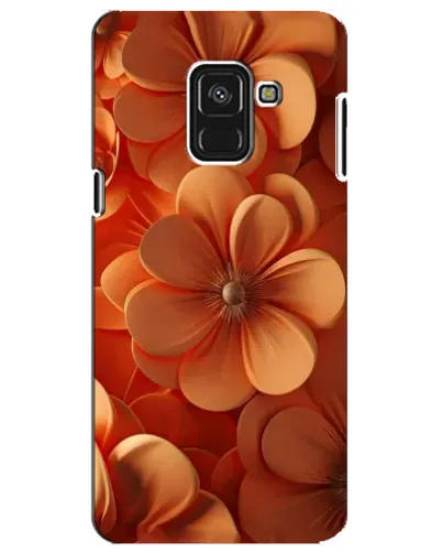 Чехол для Samsung Galaxy A8 Plus 2018 (A730F) с картинкой «Оранжевый макро цветок»