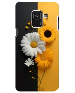 Чохол для Samsung Galaxy A8 Plus 2018 (A730F) з картинкою «Соняшник та ромашка»