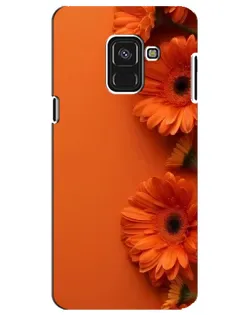 Чохол для Samsung Galaxy A8 Plus 2018 (A730F) з картинкою «Помаранчеві гербери»