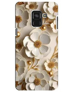 Чохол для Samsung Galaxy A8 Plus 2018 (A730F) з картинкою «Білі паперові квіти»