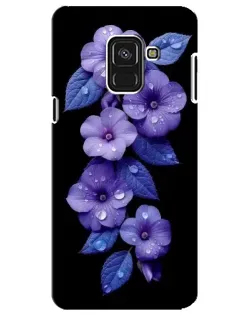 Чехол для Samsung Galaxy A8 Plus 2018 (A730F) с картинкой «Фиолетовые цветы с росою» Чехол для Samsung Galaxy A8 Plus 2018 (A730F) с картинкой «Фиолетовые цветы с росою»