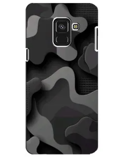Чехол для Samsung Galaxy A8 Plus 2018 (A730F) с картинкой «Темный абстрактный камуфляж»