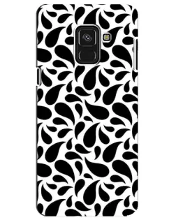 Чехол для Samsung Galaxy A8 Plus 2018 (A730F) с картинкой «Контрастные черные капли»