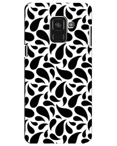 Чехол для Samsung Galaxy A8 Plus 2018 (A730F) с картинкой «Контрастные черные капли» Чехол для Samsung Galaxy A8 Plus 2018 (A730F) с картинкой «Контрастные черные капли»