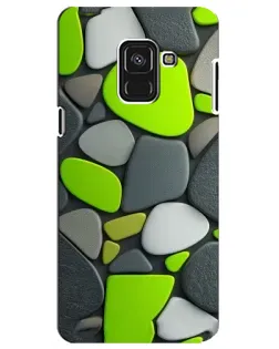 Чехол для Samsung Galaxy A8 Plus 2018 (A730F) с картинкой «Яркая неоновая галька»