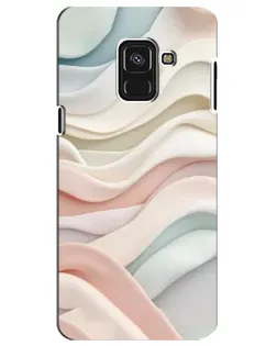 Чехол для Samsung Galaxy A8 Plus 2018 (A730F) с картинкой «Пастельные нежные волны»