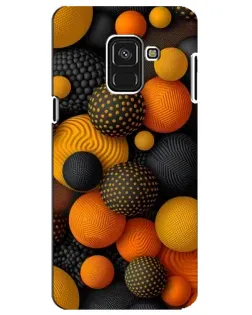Чехол для Samsung Galaxy A8 Plus 2018 (A730F) с картинкой «Объемные оранжевые сферы»